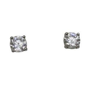 Sterling silver cubic zirconia stud earrings - GM591
